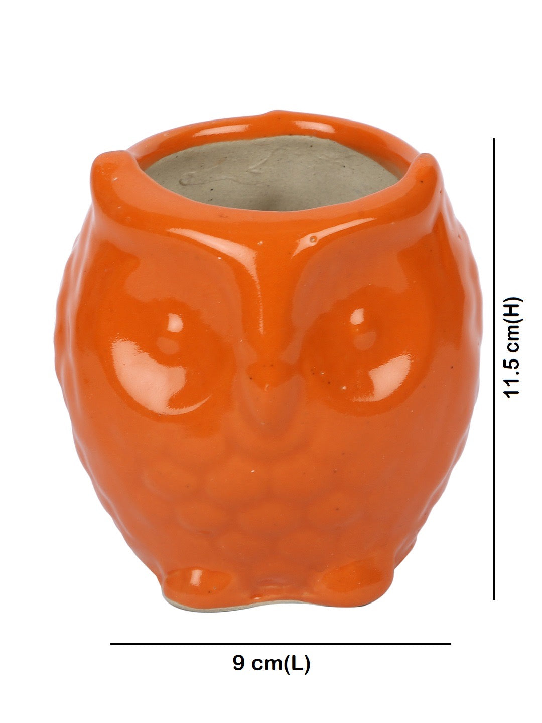 Orange Owl Shaped Pot for Plants - Default Title (CERF2197B)