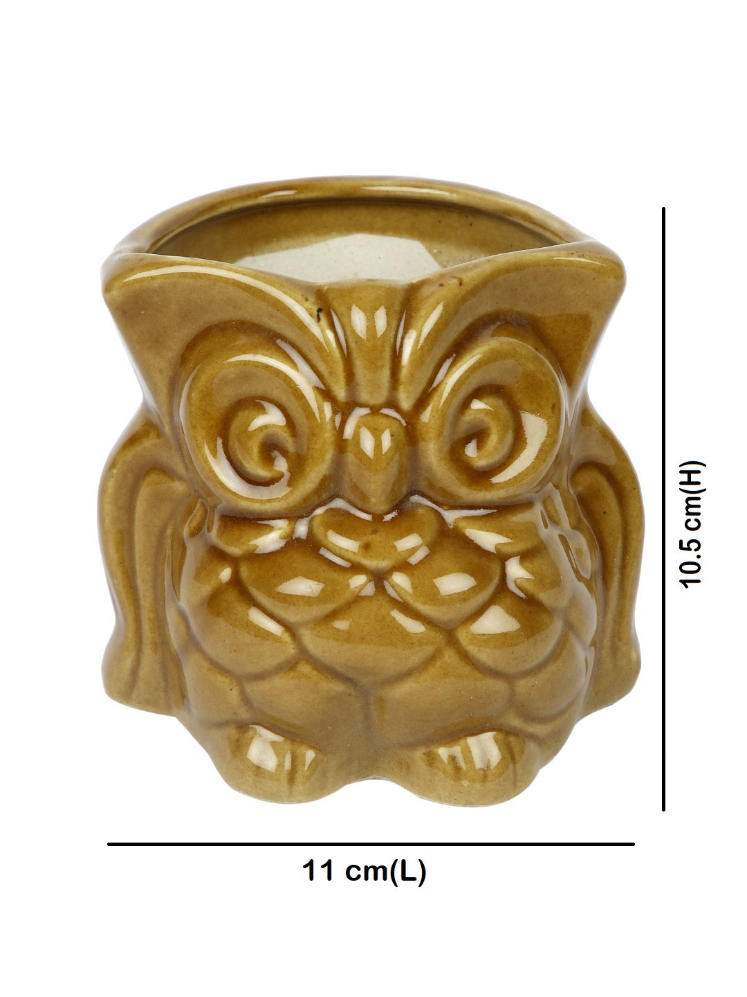 Brown Owl Shaped Pot for Plants - Default Title (CERF2198)