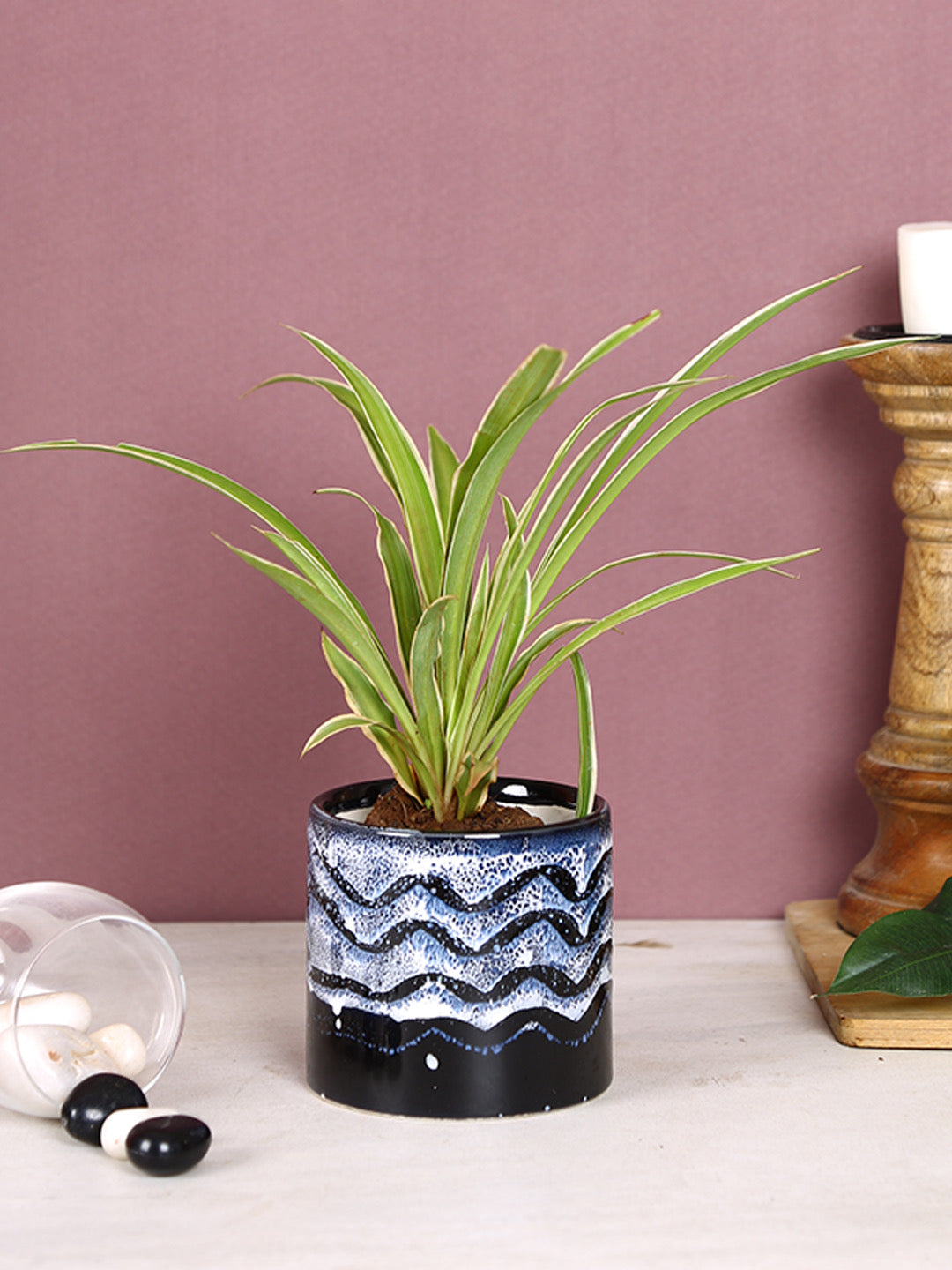 Cylindrical Ceramic Planter - Default Title (CERM21121)