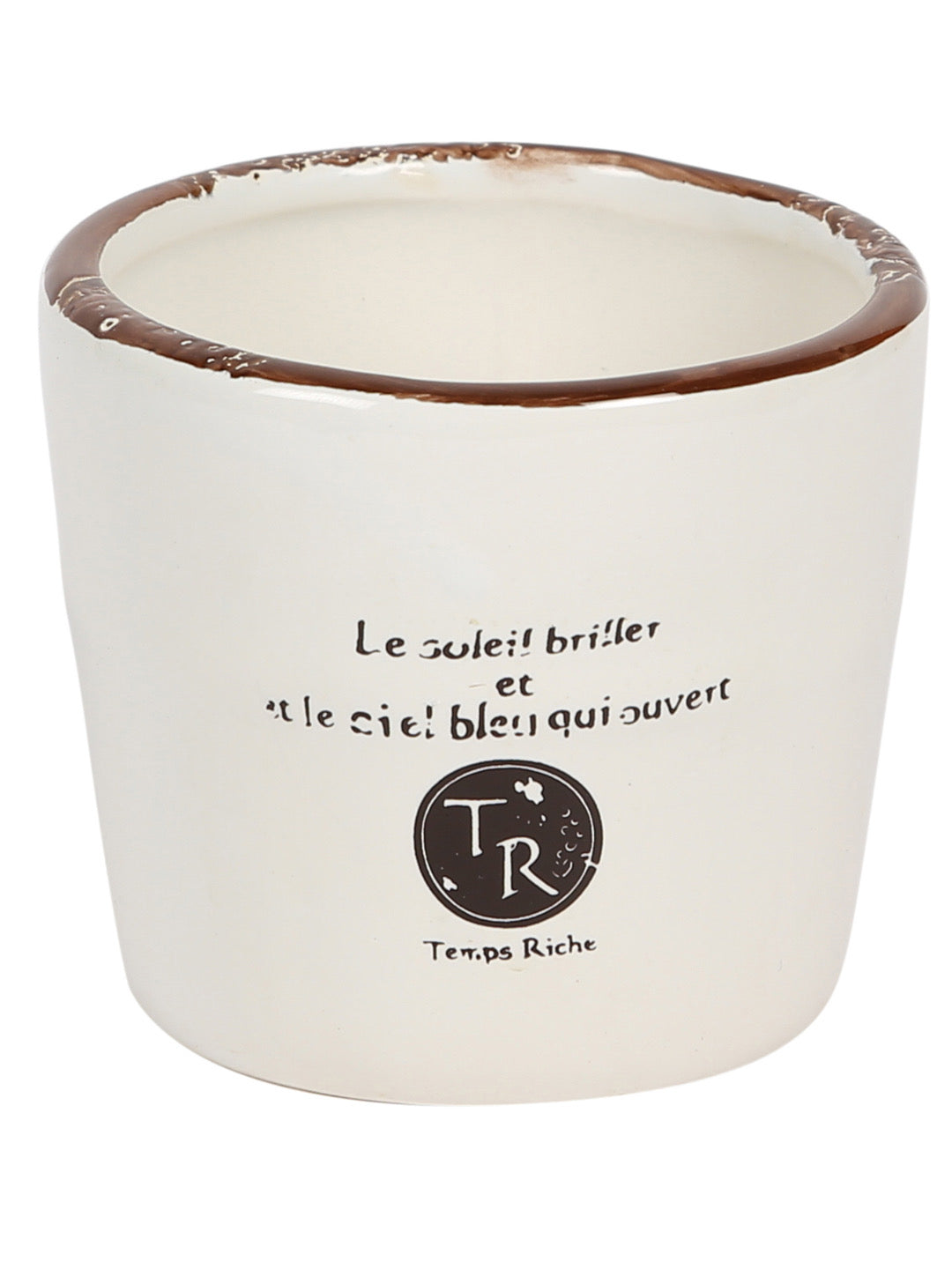 White Bucket style Ceramic Pot - Default Title (CH18304B)