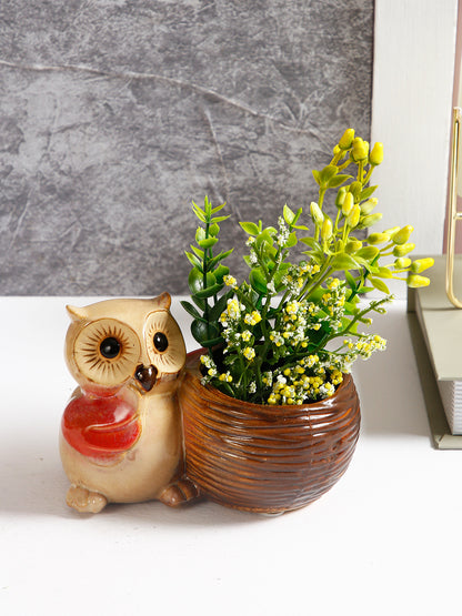 Brown Owl design Ceramic Pot - Default Title (CH18392A)