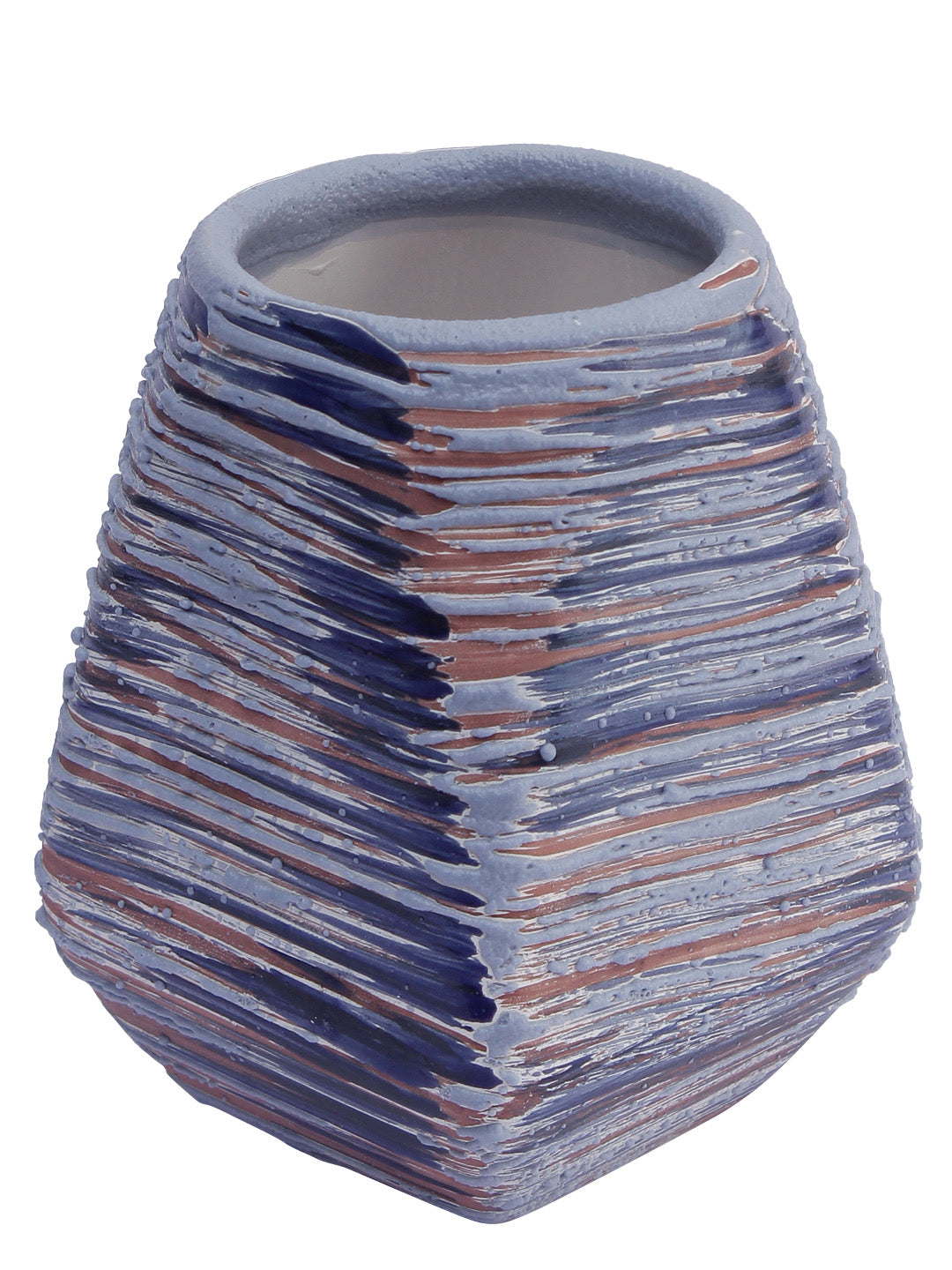 Faceted Multicoloured Ceramic Planter - Default Title (CH20111BL)