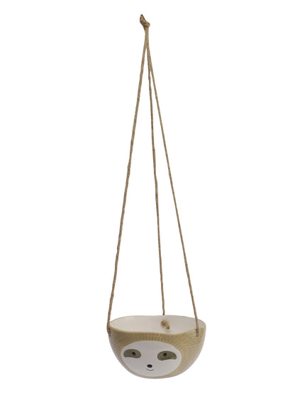 Beige Baby face Hanging Ceramic Planter - Default Title (CH20259WH)