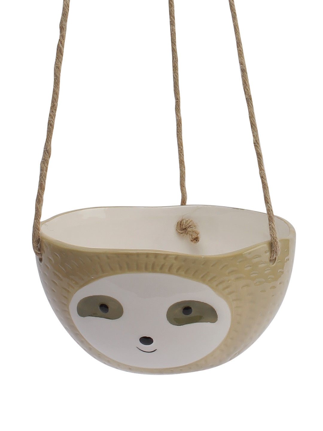 Beige Baby face Hanging Ceramic Planter - Default Title (CH20259WH)