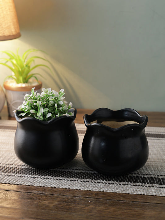 Set Of Two Ceramic Pots - Default Title (CH2065BL_2)