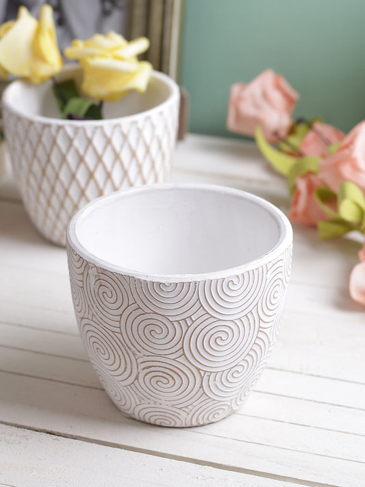 Spiral Patterned Pot Set of 2 - Default Title (CH210063_2)