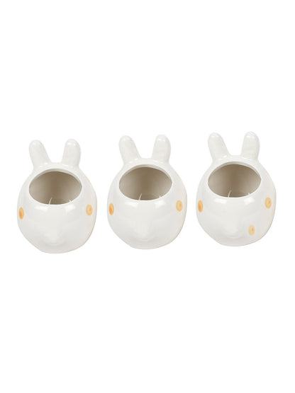 Rabbit Face Ceramic Planter Set of 3 - Default Title (CH21047B_3)