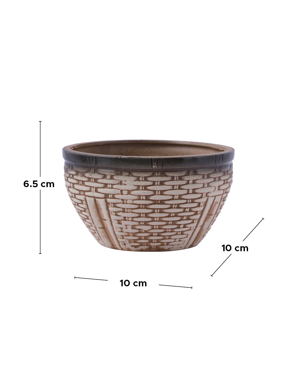 Beige Ceramic Pot - Default Title (CH22313C)