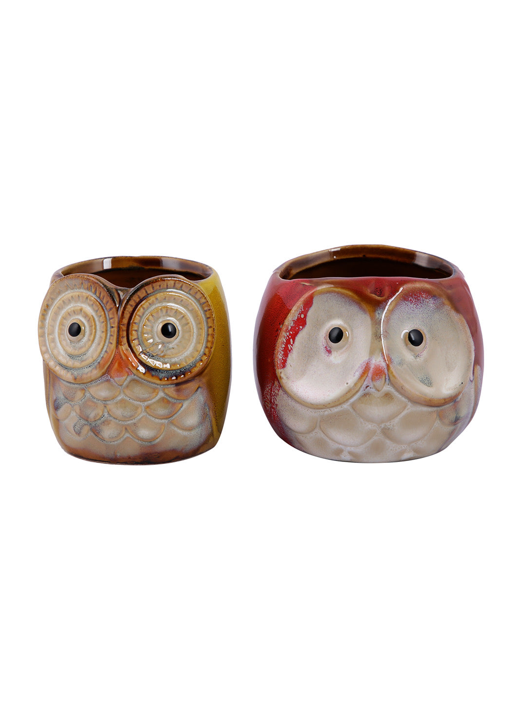 Set of 2 Small Size Owl Planter - Default Title (CHC22088)