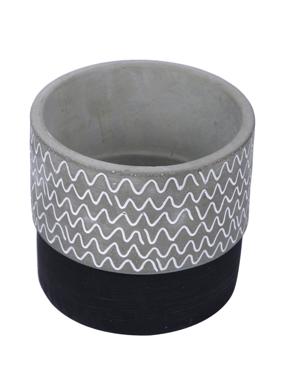 Wave Textured Ceramic Planter - Default Title (CHC22325BL)