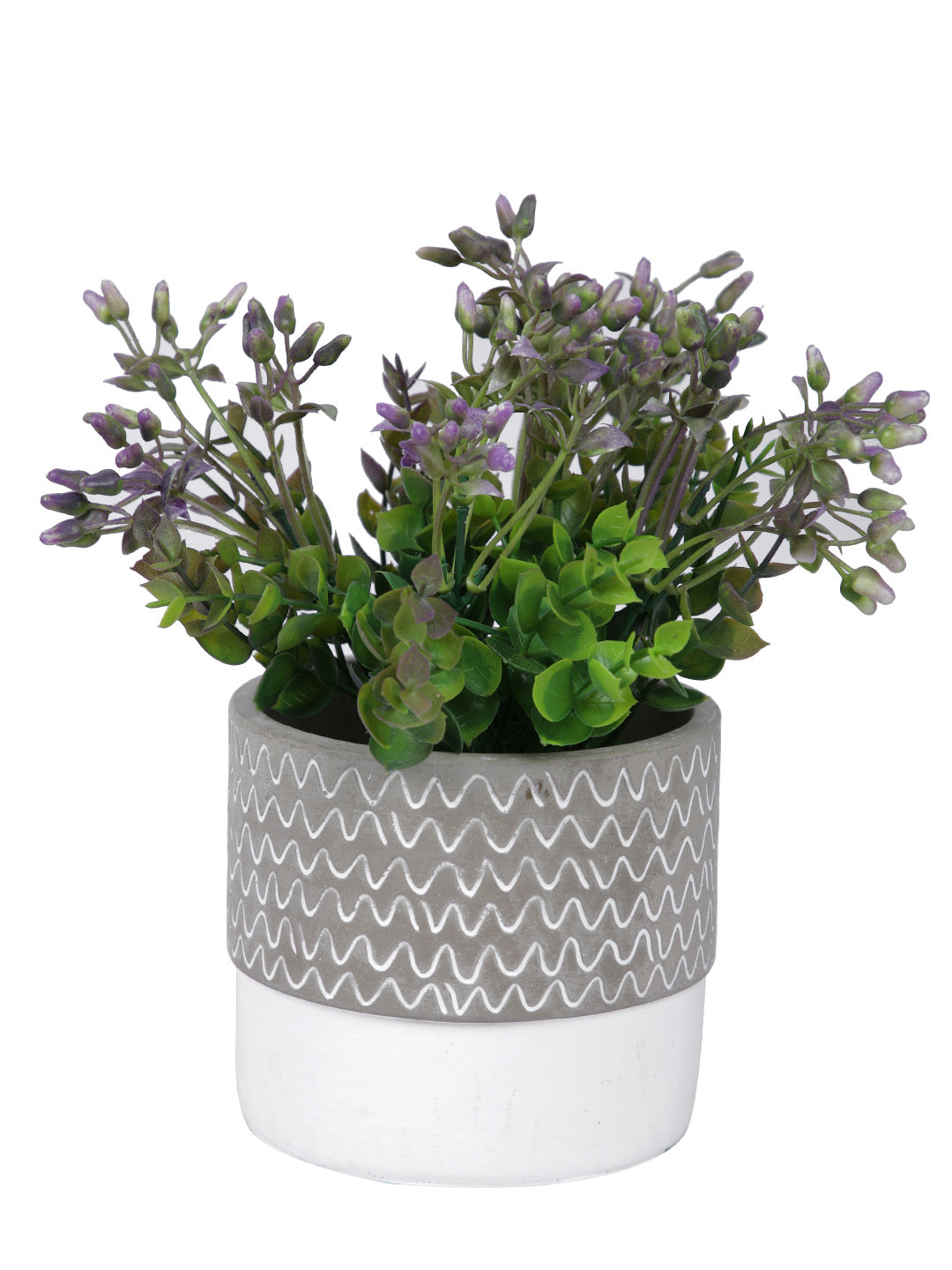 Wave Textured Ceramic Planter - Default Title (CHC22325WH)