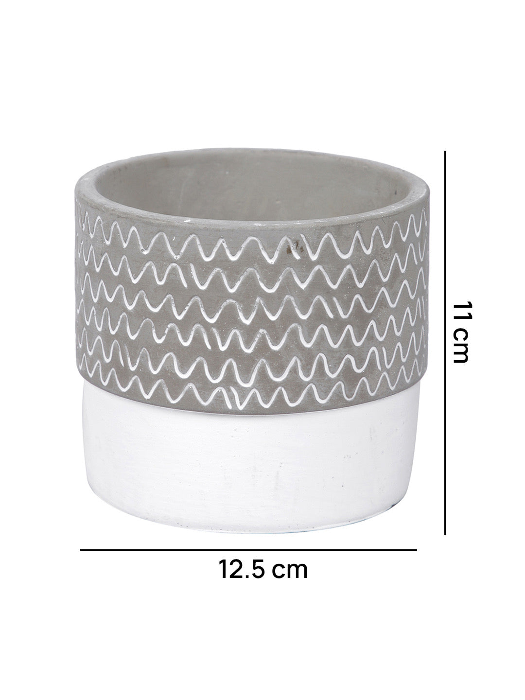 Set of 3 Textured Ceramic Planter - Default Title (CHC22325_3)