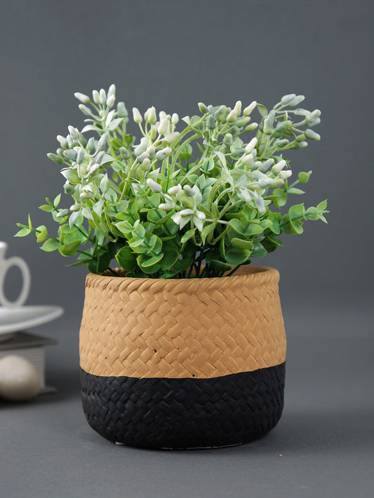 Jute Look Ceramic Planter - Default Title (CHC22333BL)