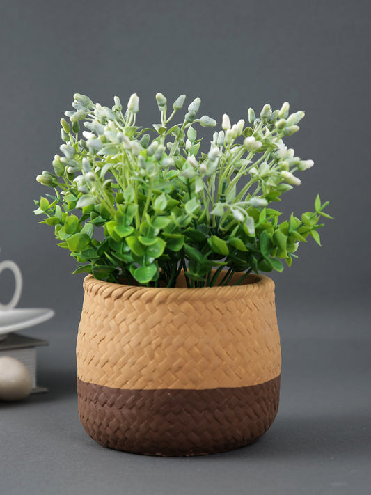 Jute Texture Ceramic Planter - Default Title (CHC22333BR)