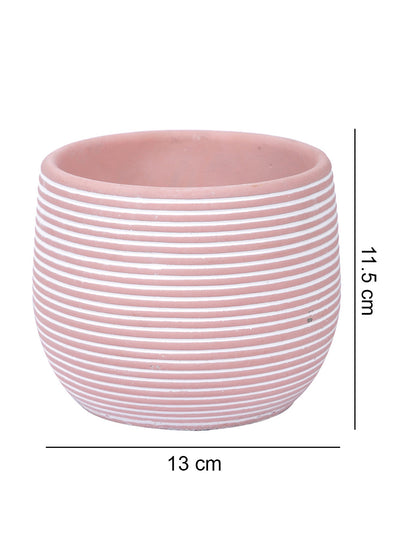 Spiral Texture Ceramic Pink Planter - Default Title (CHC22337PI)