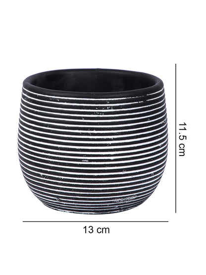 Spiral Texture Ceramic Planter Set of 3 - Default Title (CHC22337_3)
