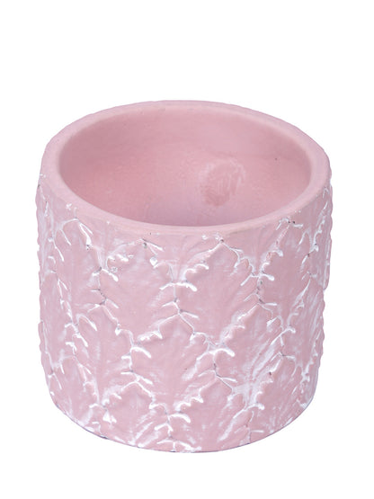 Leaf Textured Ceramic Pink Indoor Planter - Default Title (CHC22345PI)
