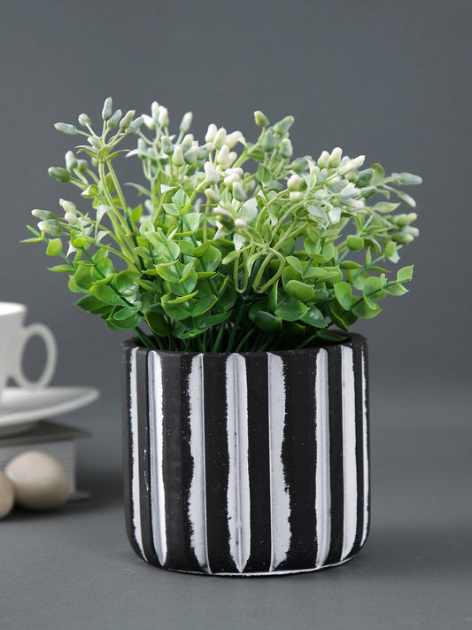 Linear Pattern Ceramic Indoor Planter - Default Title (CHC22349BL)