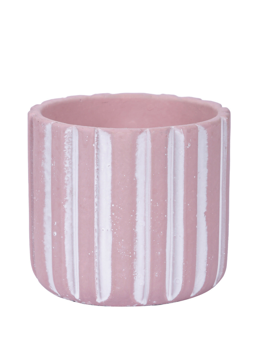 Fluted Pattern Ceramic Planter - Default Title (CHC22349PI)