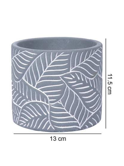 Leaf Textured Planter - Default Title (CHC22353GRA)