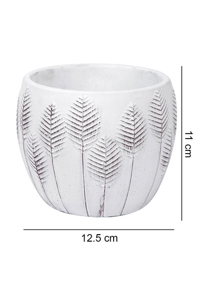 Leaf Pattern Indoor Planter Pot - Default Title (CHC22365BR)