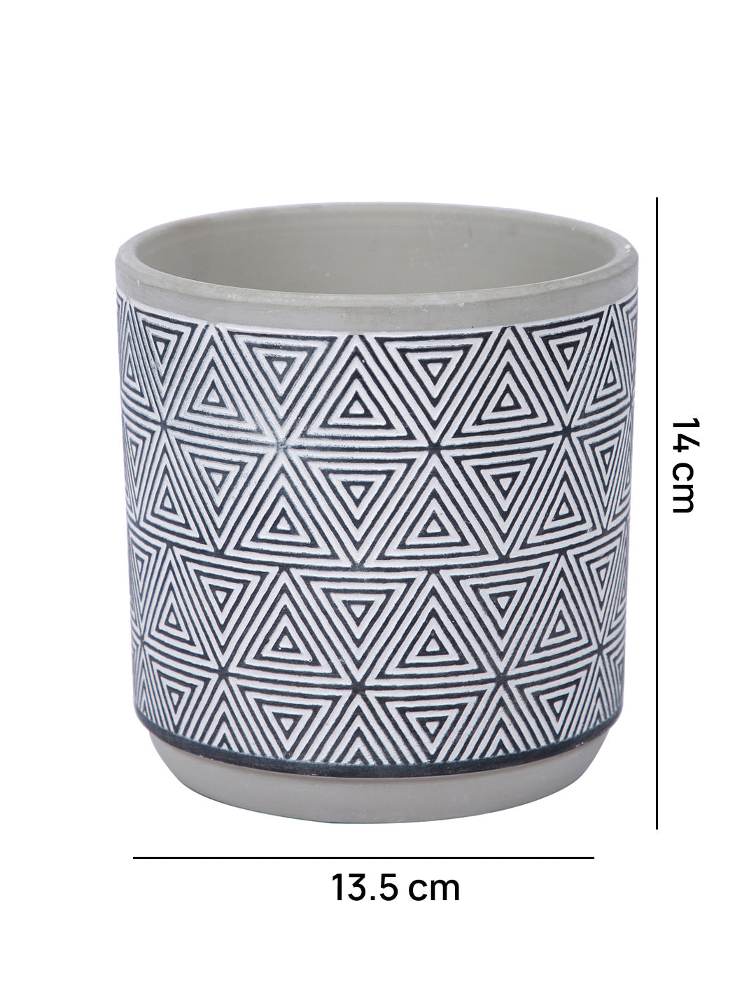 Geometric Pattern Ceramic Planter - Default Title (CHC22369C)