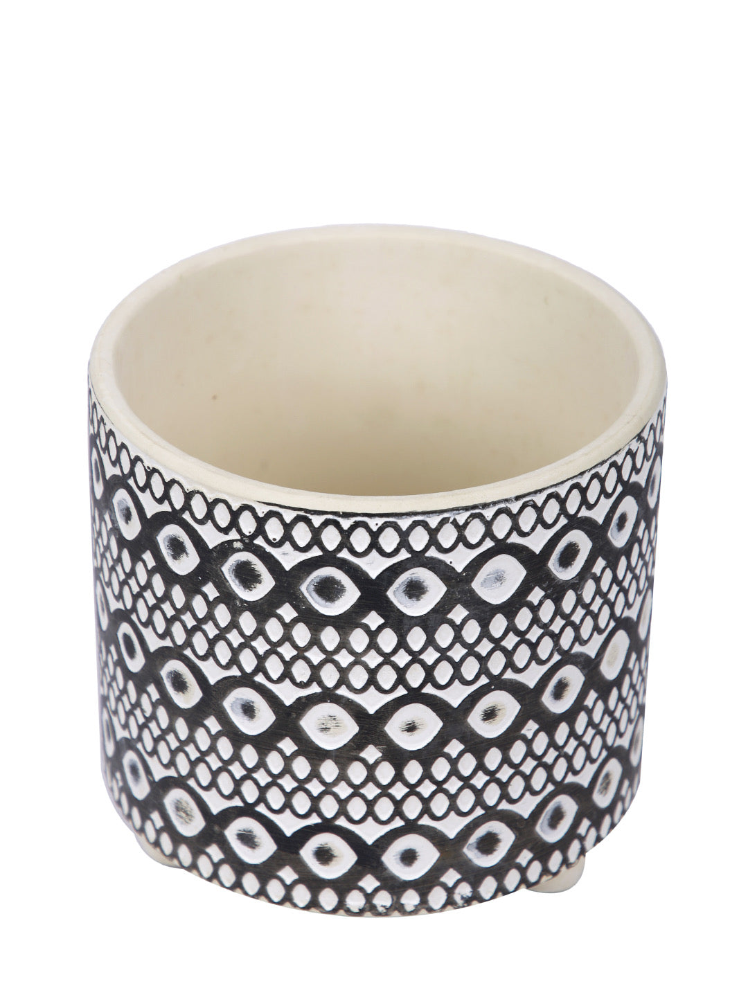 Swirl and Geometric Design Plant Flower Pot - Default Title (CHC22373B)