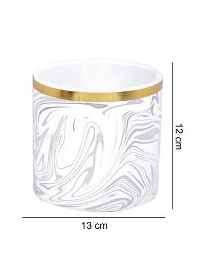 Ceramic Planter with Abstract Pattern - Default Title (CHC22385A)