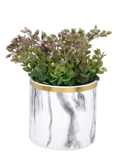 Ceramic Planter with Abstract Marble Pattern - Default Title (CHC22385B)