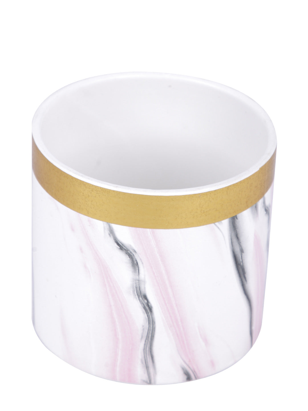Ceramic Planter with Marble Pattern in Baby Pink shades - Default Title (CHC22385C)
