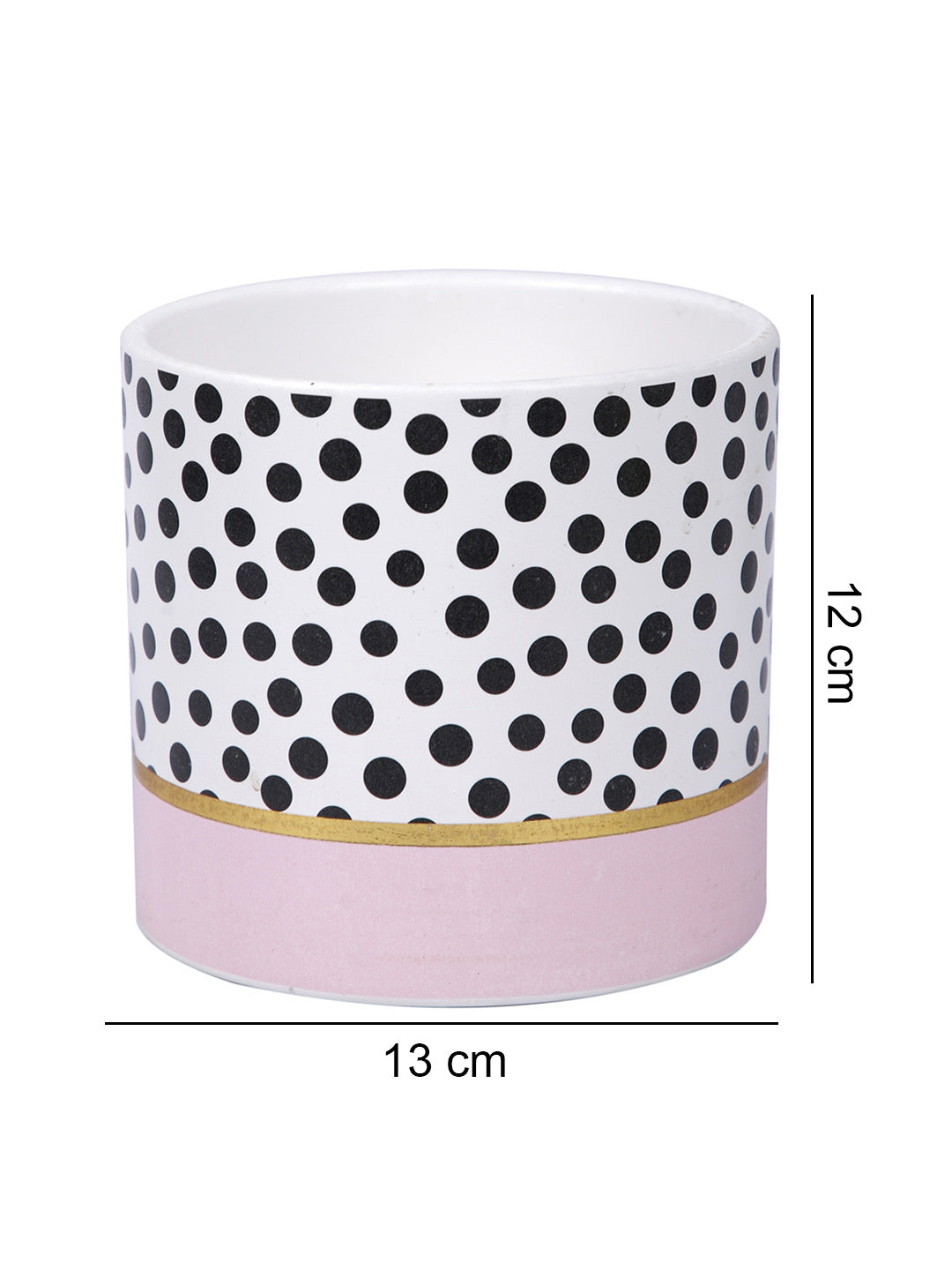 Ceramic Planter with Polka dots Pattern - Default Title (CHC22385D)