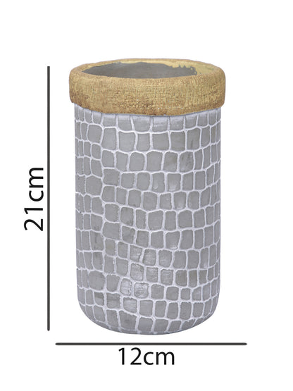 Ceramic Grey Vase - Default Title (CHC22460)