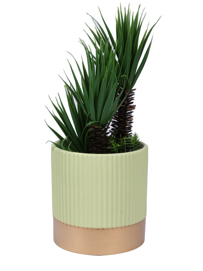 Ribbed Medium Planter - Default Title (CHC22509YE)