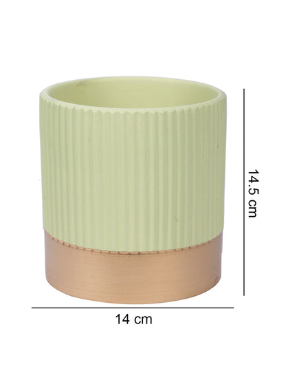 Ribbed Medium Planter - Default Title (CHC22509YE)