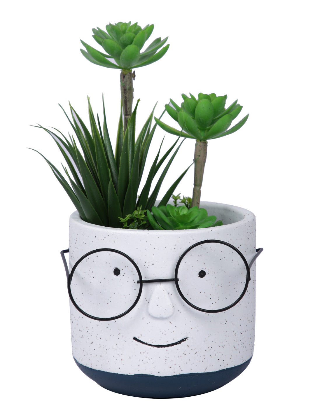 Face with Specs Ceramic White Planter - Small - Default Title (CHC22519)