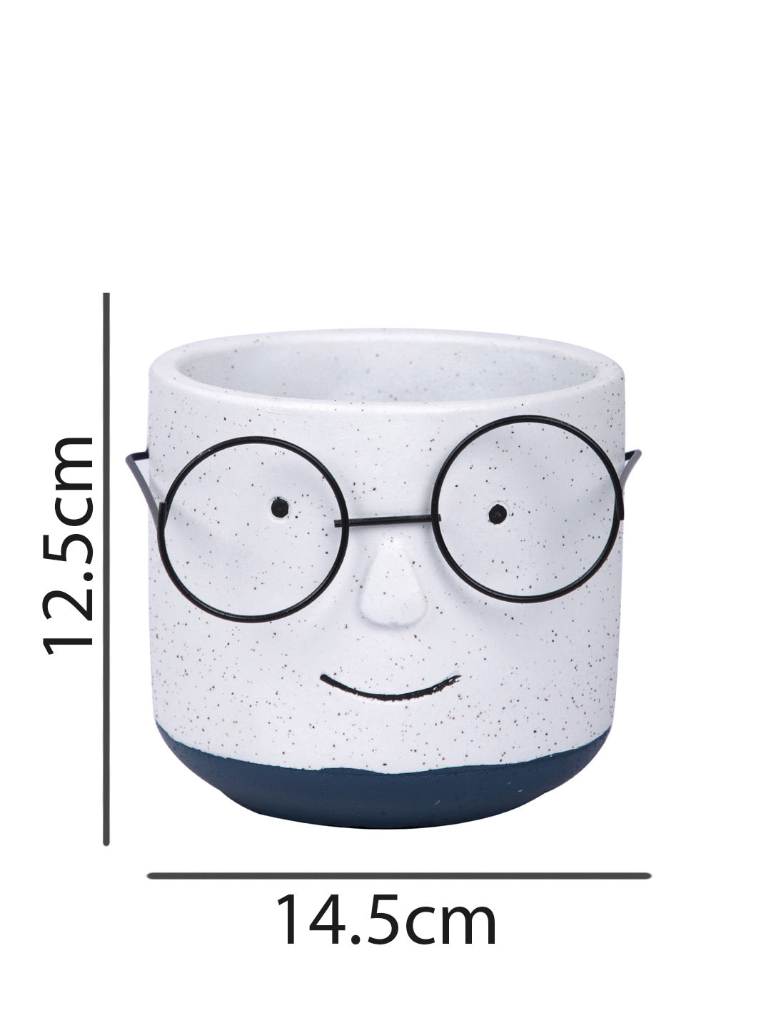 Face with Specs Ceramic White Planter - Small - Default Title (CHC22519)