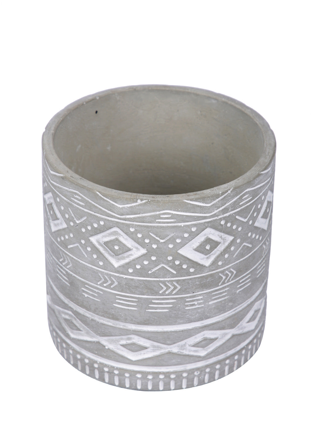Engraved Pattern Ceramic Planter - Default Title (CHC22521A)