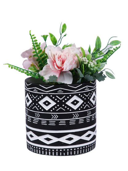 Engraved Pattern Ceramic Planter - Default Title (CHC22521D)