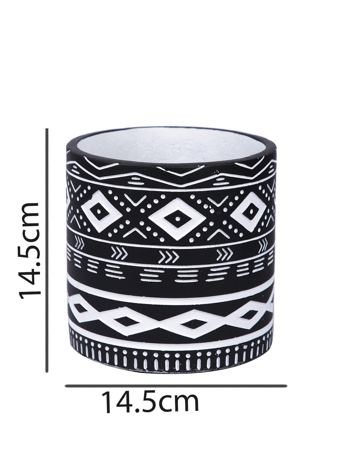 Engraved Pattern Ceramic Planter - Default Title (CHC22521D)