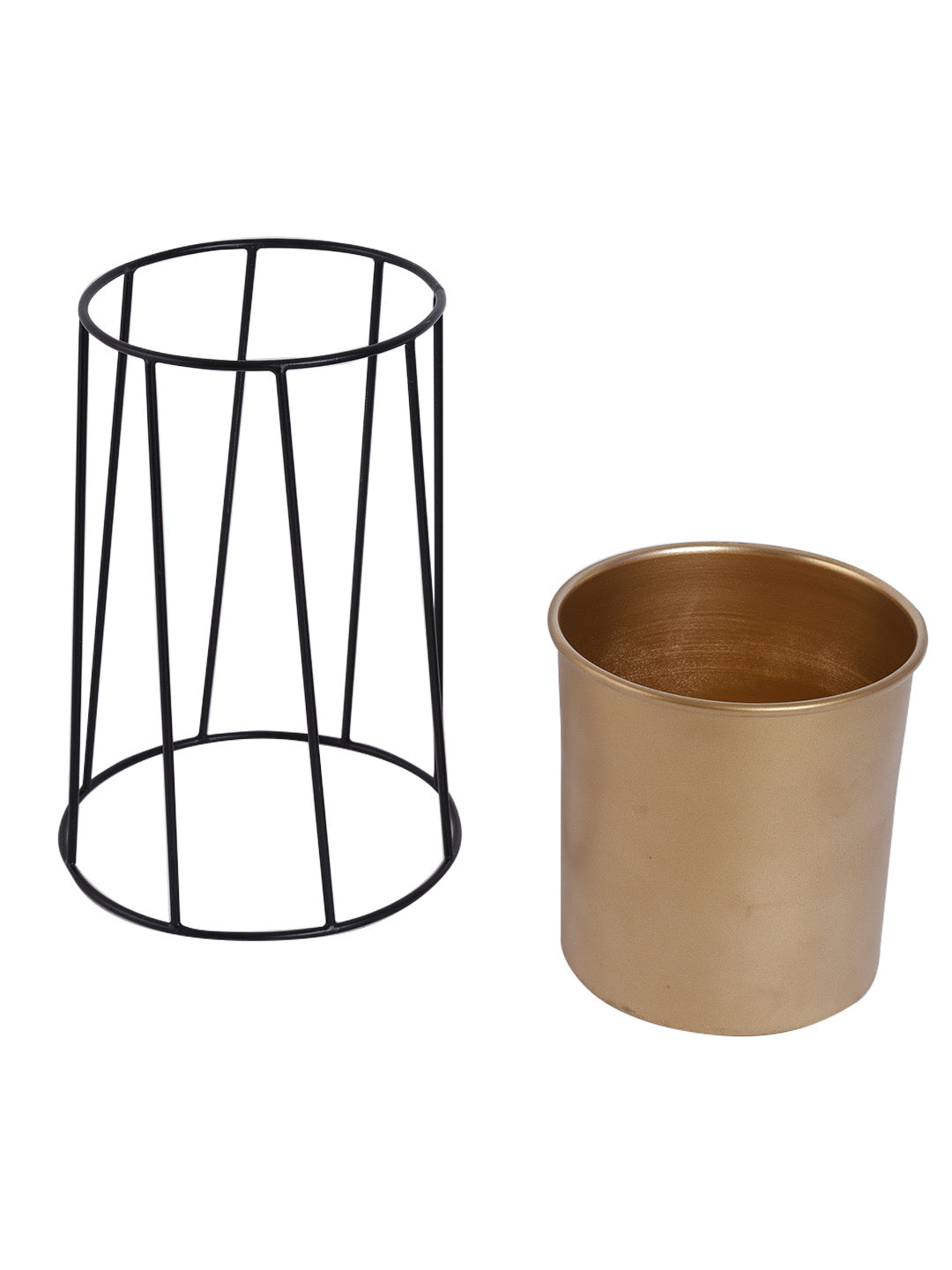 Cylindrical Metal Planter with Stand - Default Title (CHM2101)