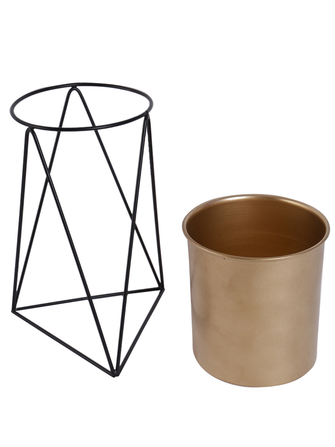 Metal Planter with Triangular Stand - Default Title (CHM2102)