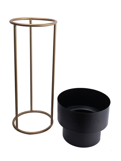 Black Planter Pot with Stand - Default Title (CHM2121SM)