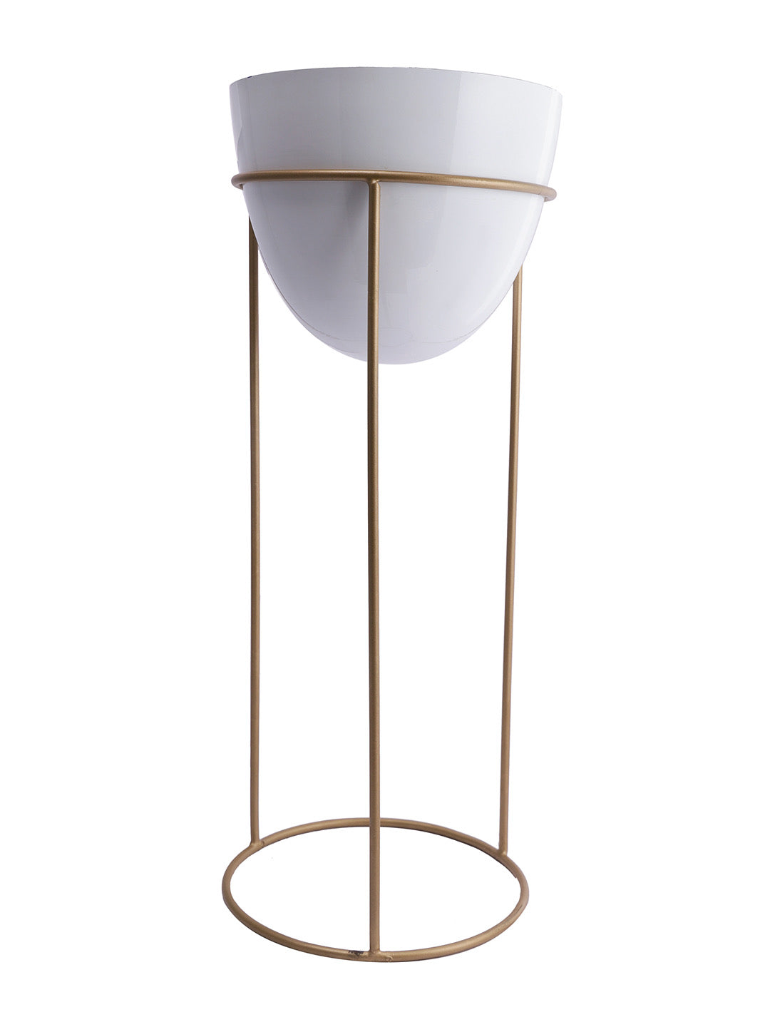 White Planter Pot with Golden stand - Default Title (CHM2123SM)