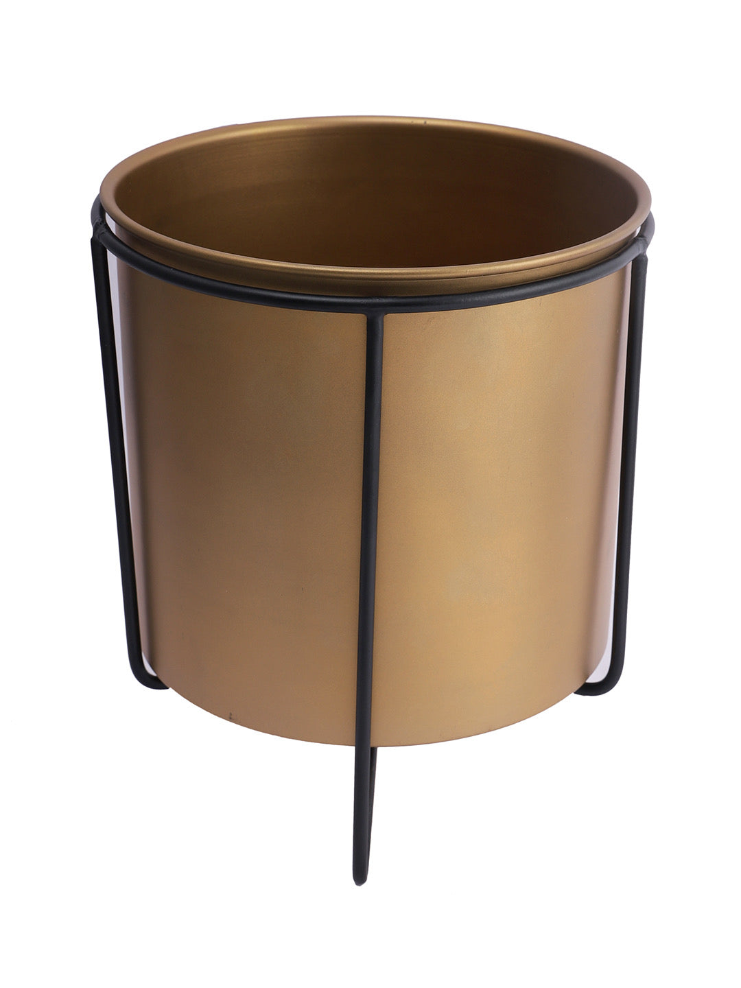 Golden Coated Planter with Stand - Default Title (CHM2125)