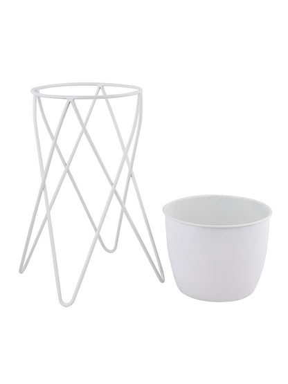 Classic White Planter with Stand - Default Title (CHM2201WH)