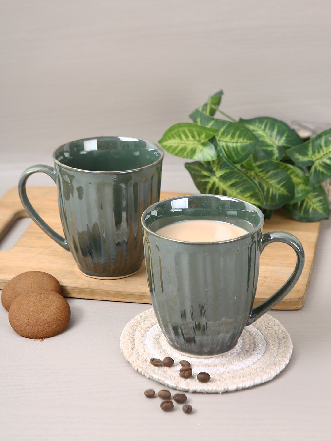 Set of 2 Fine Green Coffee/Tea Cup - Default Title (CUP2111GR_2)