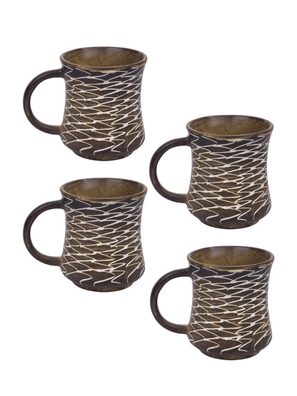 Set of 4 Marble Finish Coffee/Tea Mug - Default Title (CUP2134_4)