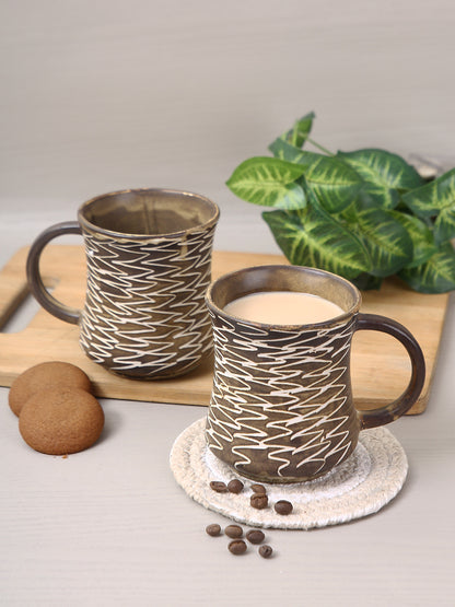 Set of 4 Marble Finish Coffee/Tea Mug - Default Title (CUP2134_4)