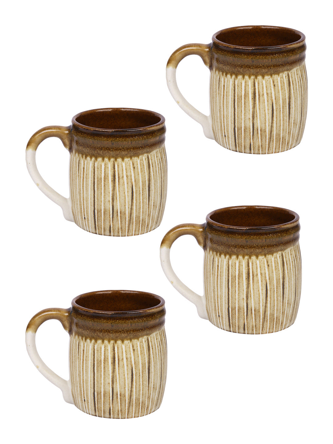 Set of 4 Textured Coffee/Tea Mug - Default Title (CUP2135_4)