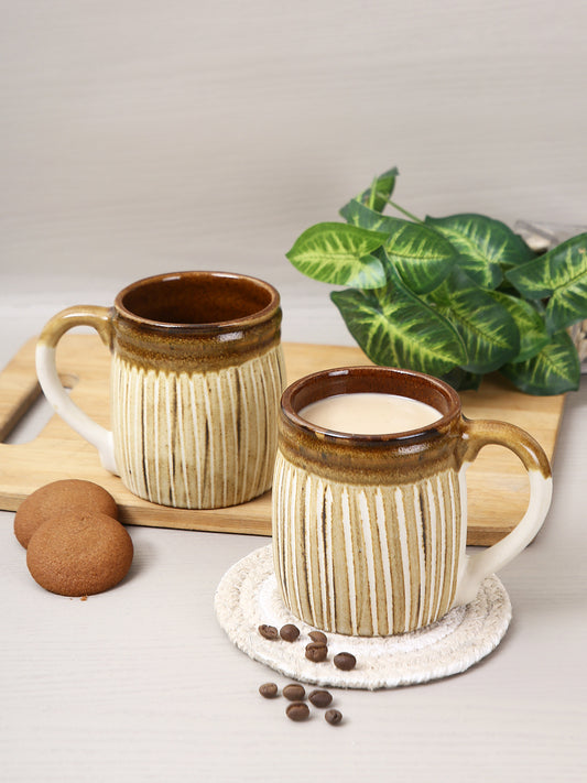 Set of 4 Textured Coffee/Tea Mug - Default Title (CUP2135_4)